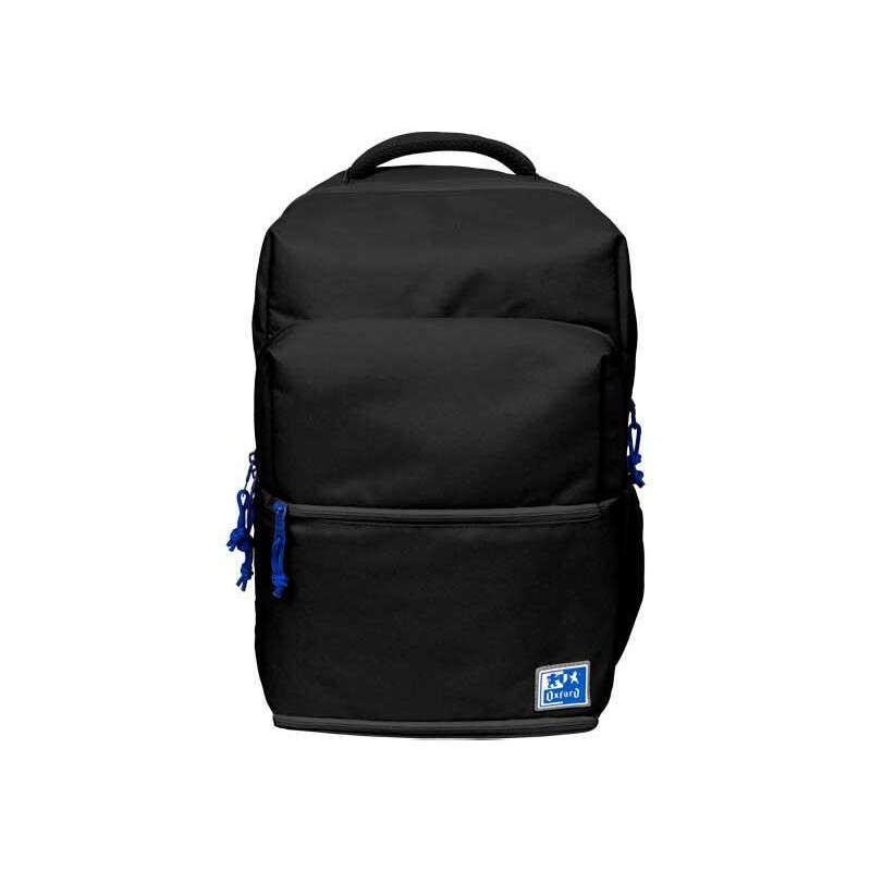 Oxford +Lb B-Out Mochila Escolar - Compartimento Isotermico - Cremallera Expandible - Tirantes Acolchados Y Ajustables - Tamaño 42X30X15-20Cm - Color Negro