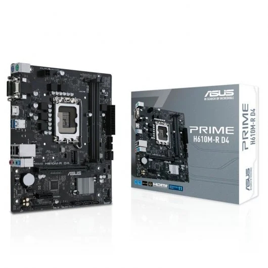 Asus Prime H610M-R D4 Placa Base Intel1700 2X Ddr4 - Hdmi, M.2, Pcie4.0, 4X Sata Iii, Usb 3.2, Microatx