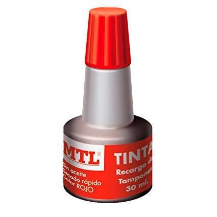 Mtl Tinta De Sellar Para Recarga De Tampones 30Ml Rojo