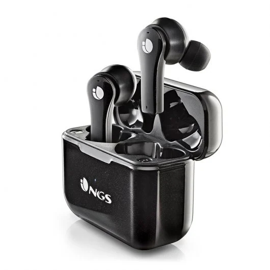 Ngs Artica Bloom Black Auriculares Intrauditivos Bluetooth 5.1 Tws - Manos Libres - Asistente De Voz - Autonomia Hasta 7H - Base De Carga