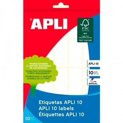 Apli Etiquetas Adhesivas 19X40Mm Escritura Manual C/Romos 20 X 10H Blanco