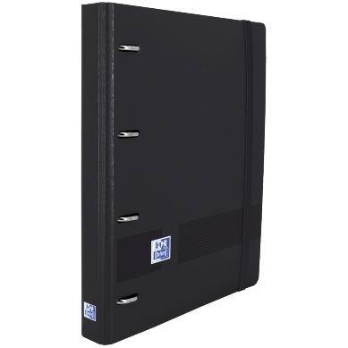 Oxford Carpeta Anillas Europeanbinder Live&Go 4X35Mm C/Recambio A4+ 5X5 Tapa Polyfoam Negro