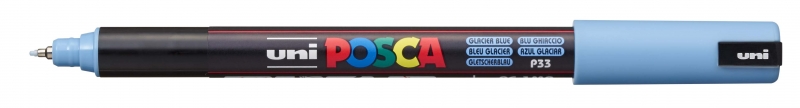 Posca Pc-1Mr Marcador De Pintura - Punta Roller De Fibra 0.7Mm - Tinta Pigmentada Base Al Agua - Resistente A La Luz - Color Azul Glaciar