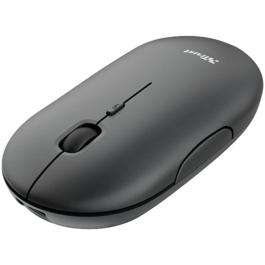 Trust Ratón Puck Inalámbrico 800/1200/1600 Dpi Ultrafino Ambidiestro Recargable Negro