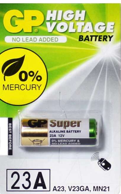 Gp Pack De 1 Pila Alcalina 23A 12V