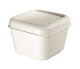 Milan Recipiente Para Alimentos Cuadrado 0,33L Tapa Blanca