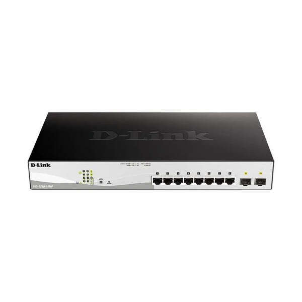 D-Link Switch Semigestionable 8 Puertos Gigabit Poe 130W + 2 Puertos Giga Combo