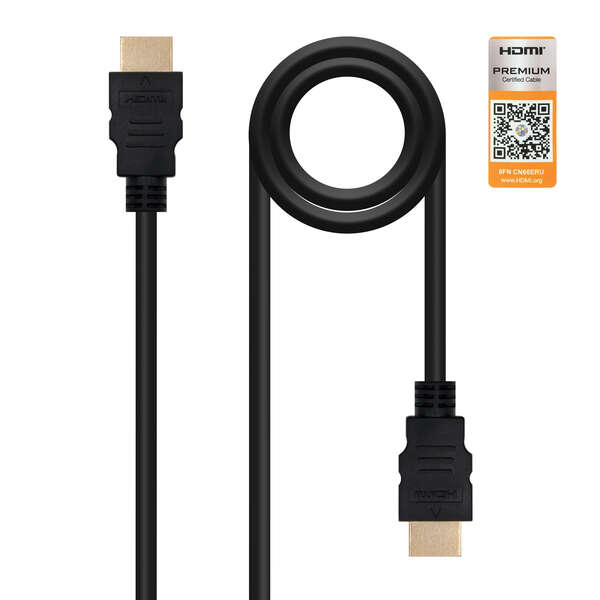 Nanocable Cable Hdmi V2.0 Premiun Macho A Hdmi V2.0 Premiun Macho 2M - 4K@60Hz 18Gbps - Alta Velocidad - Color Negro