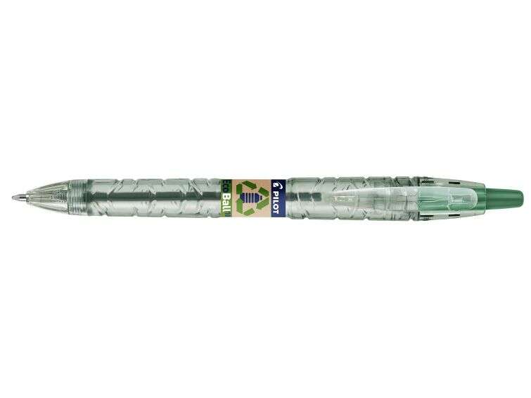 Pilot Boligrafo De Bola Retractil B2P Ecoball Begreen - Punta Redonda 1Mm - Trazo 0.27Mm - 86,64% De Plastico Reciclado - Recargable - Color Verde