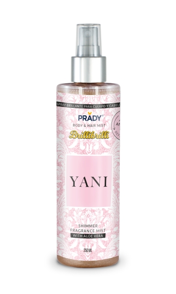 Prady Brilli Brilli Body & Hair Mist Yani - Frasco De 250 Ml - Spray Pulverizador