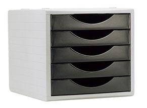 Archivo 2000 Módulo Archivotec 5 Cajones Válido Para Formato Din A4, Fólio Y Subcarpeta 340X270X260 Mm Negro
