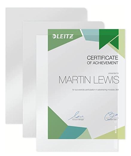 Leitz Dossier Uñero Pvp Rígido 150 Micras A4 Caja 100 Unidades Blanco Translúcido