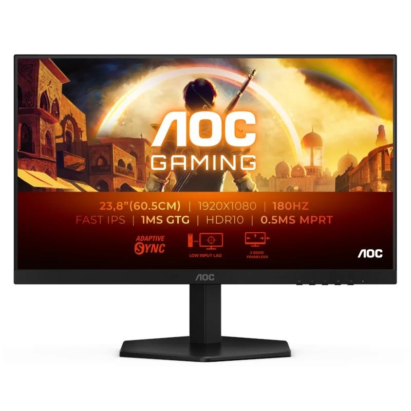 Aoc 24G42E Monitor 23.8"Ips Fhd 180Hz 1Ms Hdmi Dp