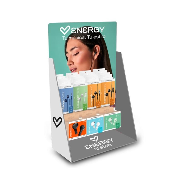 Energy Sistem Pack Auriculares Y Altavoces + Expositor - Streetmusic, Easypods, Pocket Radio Y Streetplay
