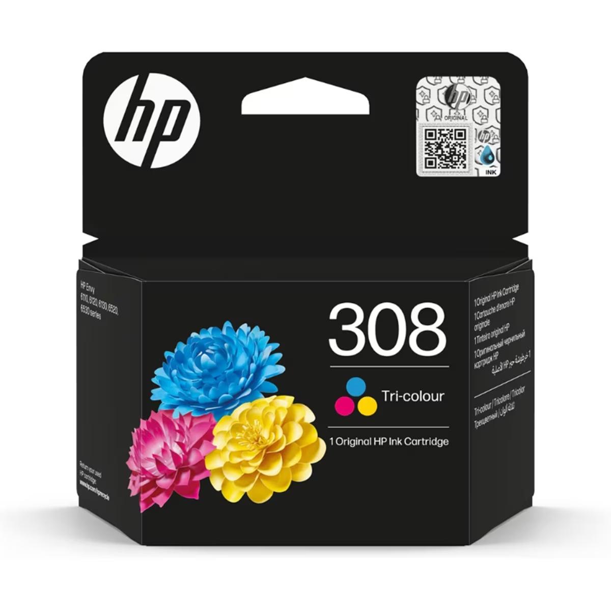 Hp Tinta Tricolor  Envy Series 6110, 6120, 6130, 6520, 6530 - Nº 308