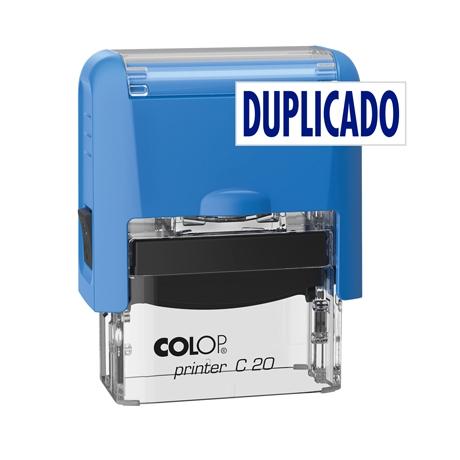 Colop Sello Printer C20 Formula " Duplicado " Almohadilla E/20 14X38Mm Azul