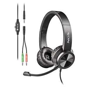 Ngs Msx 11 Pro Auriculares Con Microfono Flexible - Diadema Ajustable - Almohadillas Acolchadas - Control En Cable - Cable De 1.80M