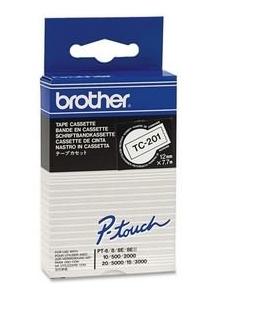 Brother Cinta Rotuladora Laminada Texto Negro Sobre Blanco De 12Mmx7,7M