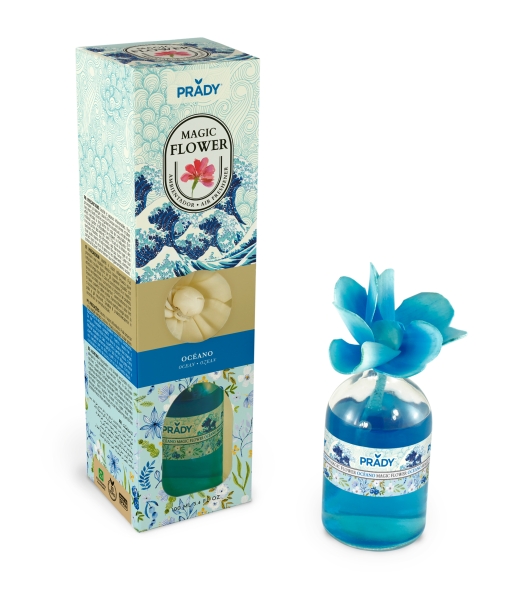 Prady Ambientador Magic Flower Oceano - Frasco De Cristal 100Ml