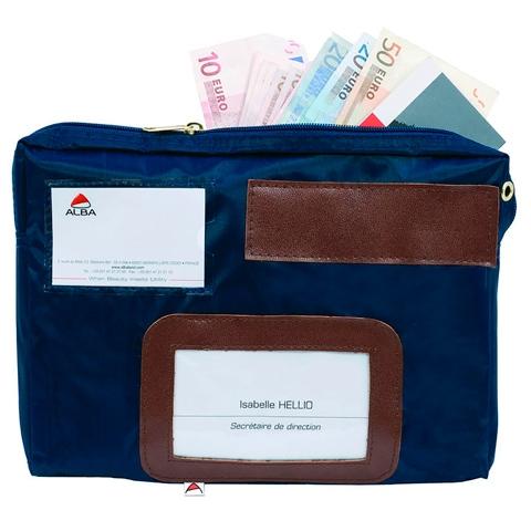 Archivo 2000 Bolsa De Correspondencia Alba Fabricada En Nailon Impermeable 40X270X185 Mm Azul