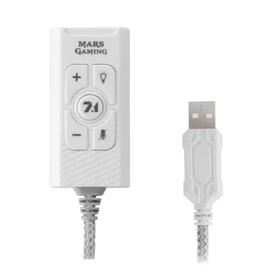 Tarjeta De Sonido Usb 7.1 Mars Gaming Msc2 White - Sonido Profesional