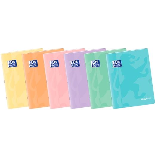 Oxford Libreta Grapada Easybook 48H A5 4X4Mm Tapa De Plástico C/Surtidos Pastel