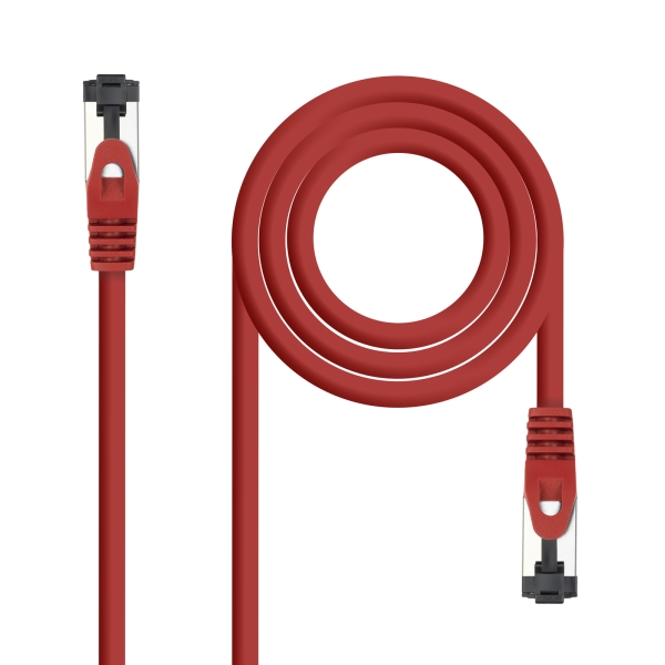 Nanocable Cable Red Latiguillo Cat.8.1 2Ghz Lszh Sstp Awg26 - Longitud 1M - Color Rojo