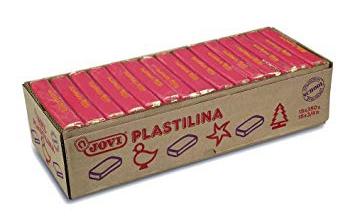 Jovi Plastilina Pastilla 350Gr Unicolor Rojo Caja 15 Ud