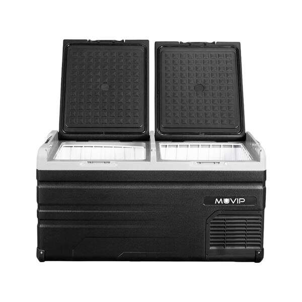 Muvip Nevera Portatil Con Compresor Lg 107 Litros Doble Zona - Doble Puerta - Compresor Silencioso - Color Negro