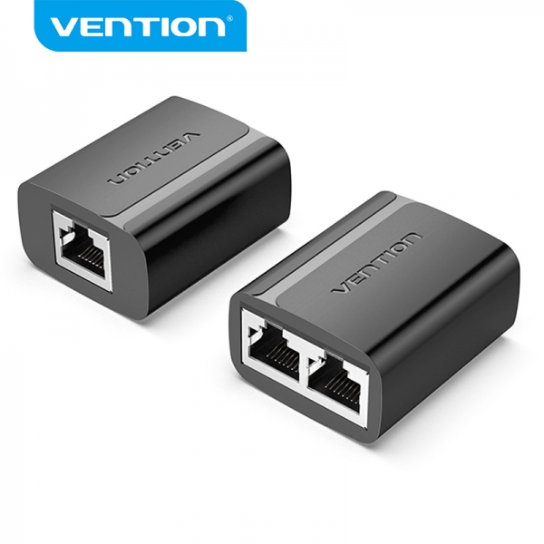 Vention Divisor Rj45 Macho A 2 Hembra 100Mbps - 2 Uds - Color Negro