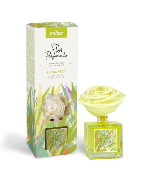 Prady Ambientador Flor Perfumada Citronela - Frasco De Cristal 90Ml