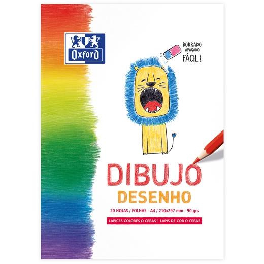 Oxford Bloc Dibujo Infantil A4 Encolado 20H Liso 90Gr