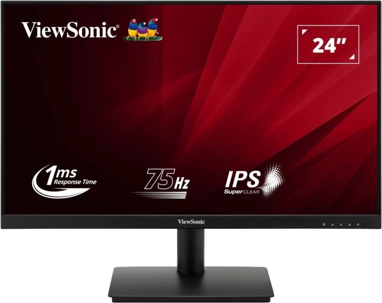 Viewsonic Monitor 23.8" Led Ips Fullhd 75Hz - Respuesta 1Ms - Angulo De Vision 178º - 16:9 - Vga, Hdmi - Vesa 75X75Mm - Color Negro