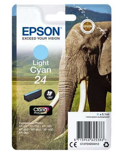 Epson T2425 (24) Cyan Light Cartucho De Tinta Original - C13T24254012