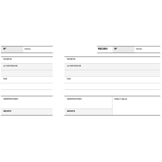 Apli Talonario Recibo Con Matriz Tercio Apaisado Lito A-16 Microperforado
