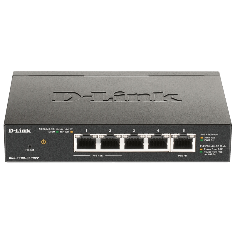 D-Link Dgs-1100-05Pdv2 Switch 5Xgb Poe 1Xpd (18W)