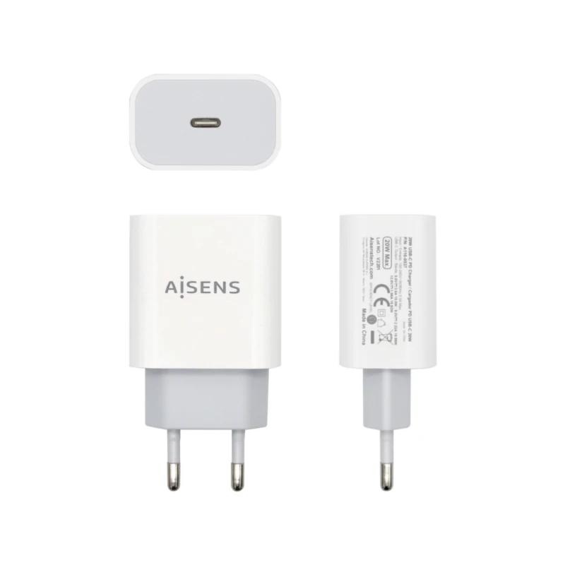 Aisens Cargador 20W Usb-C Pd3.0 1Xusb-C Blanco