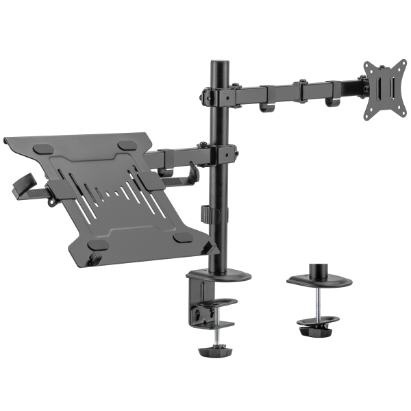 Ewent Soporte De Escritorio Para 1 Monitor Y 1 Portatil 34"- Hasta 9 Kg - Color Negro