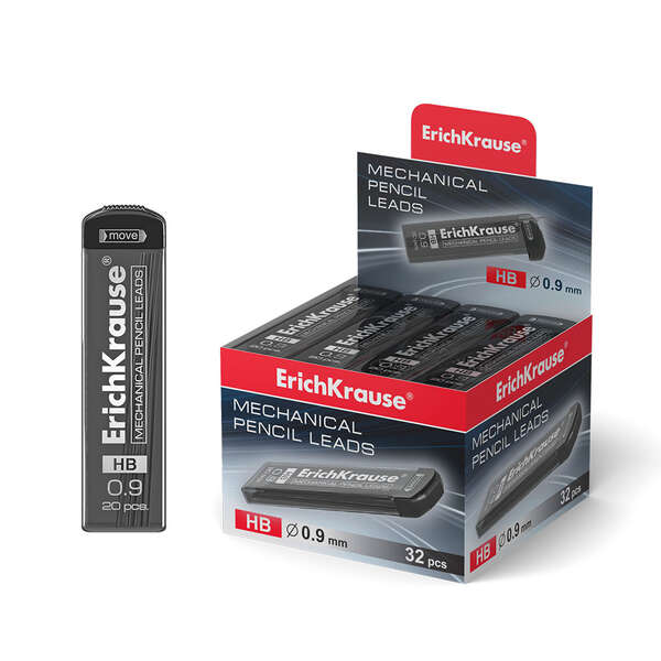 Erichkrause Pack De 20 Minas Hb De Recambio Para Portaminas - Grosor 0.9Mm - Color Negro