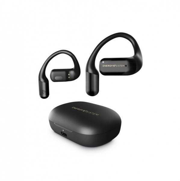 Energy Sistem Openwave Auriculares True Wireless - 25 Horas De Autonomia - Resistentes Al Agua - Sistema Secure Fit - Color Negro
