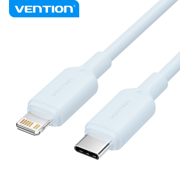Vention Cable Usb-C A Lightning - Conector Niquelado - Potencia 27W - Corriente 3A - 1M - Color Azul