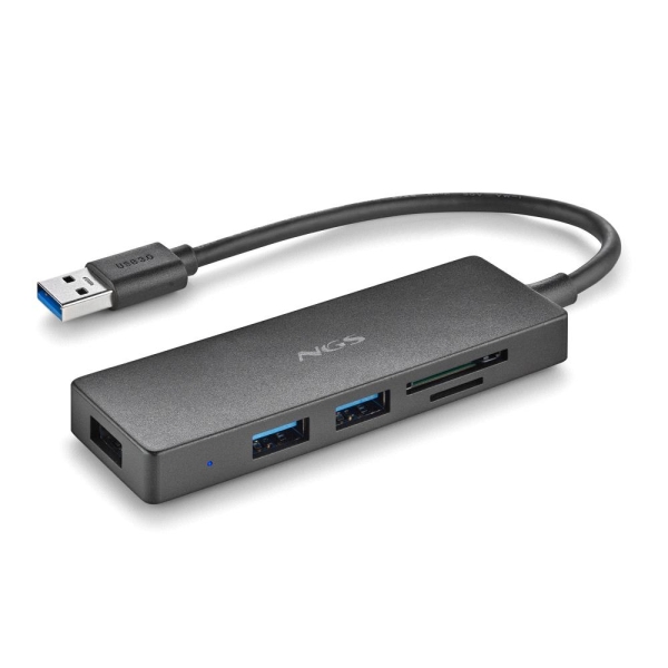 Ngs Ihub Reader Hub Usb 3.0 - 3 Puertos Usb 3.0 - 1 Ranura Sd - 1 Ranura Microsd