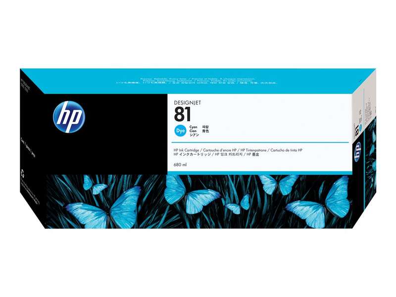 Hp 81 Cyan Cartucho De Tinta Original - C4931A