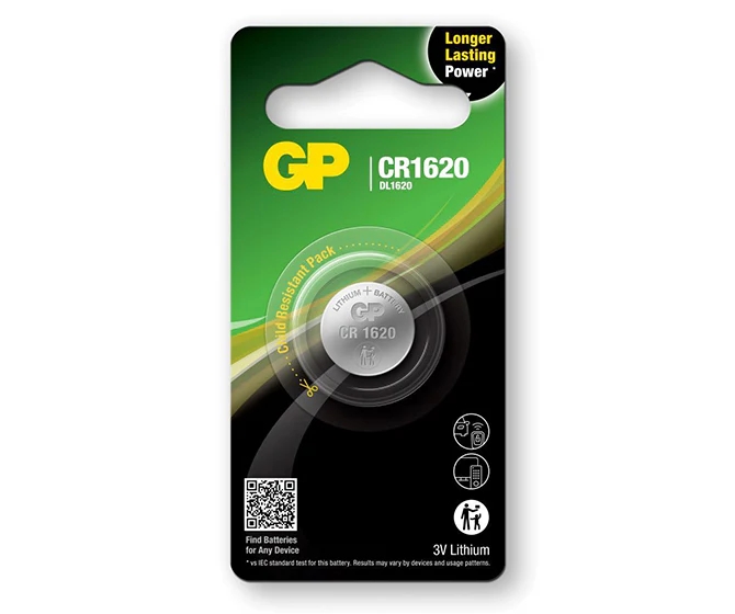 Gp Lithium Cr1620 Pack De 1 Pila 3V