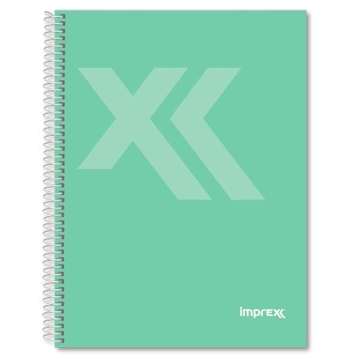 Imprex Cuaderno Espiral Tapa Forrada Folio 80H 90Gr 4X4 Verde
